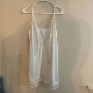 White Lace Chemise with Spaghetti Straps